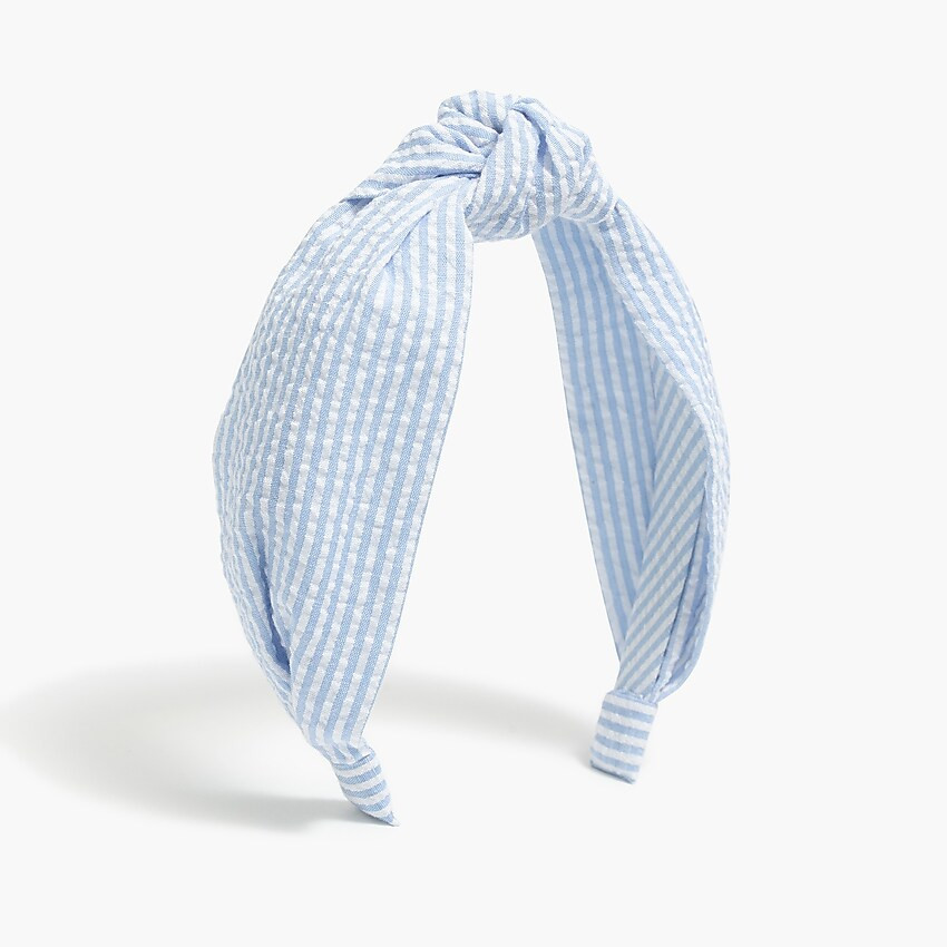 Girls' seersucker knotted headband | J.Crew Factory