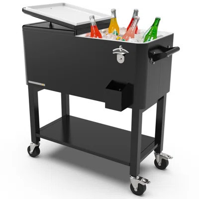 Permasteel 80-Qt Outdoor Patio Cooler with Removable Basin | Wayfair North America