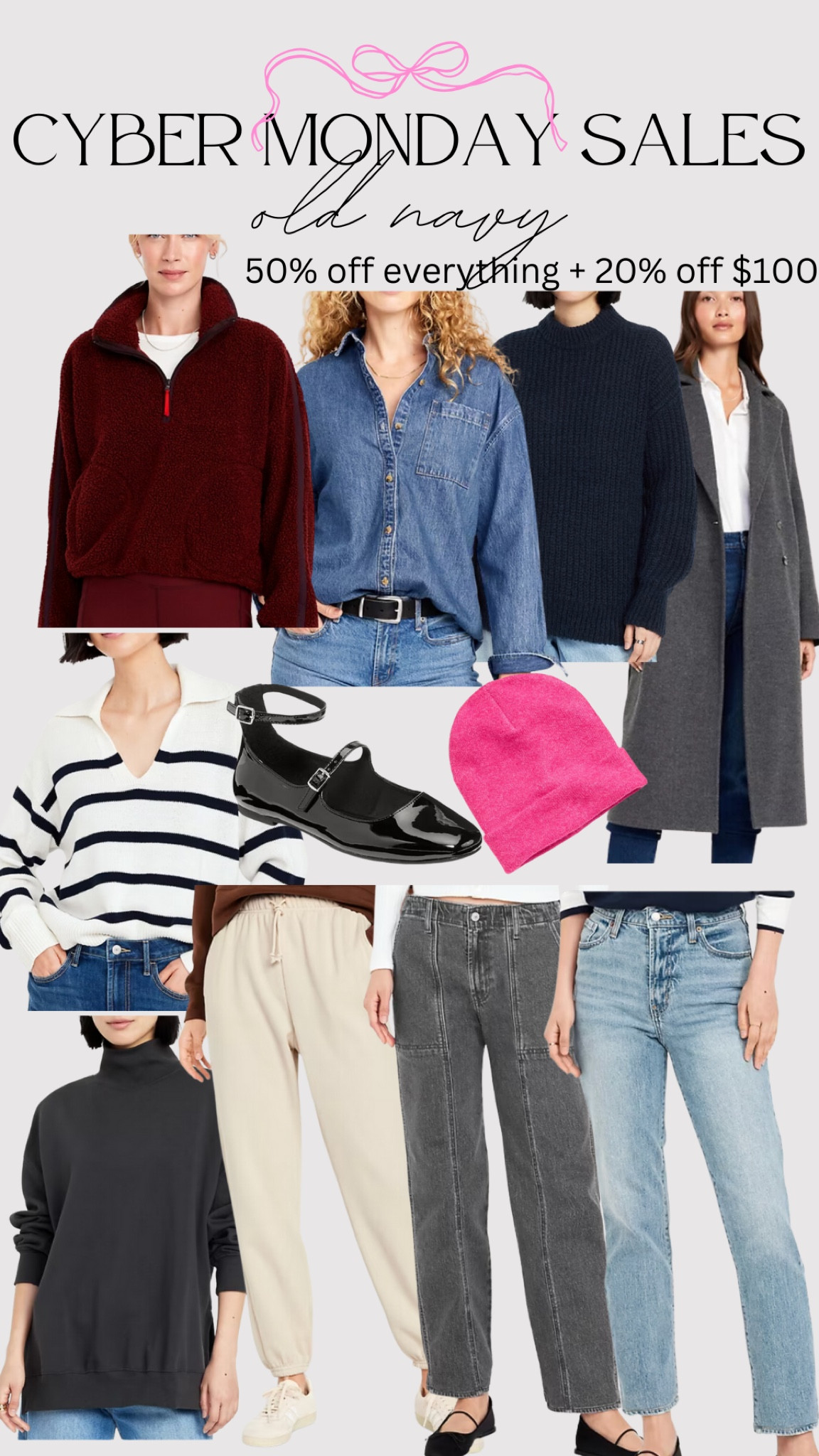 Cyber Monday sales! Old navy - 50% off + 20% off $100! 

#LTKCyberWeek #LTKSeasonal #LTKHoliday