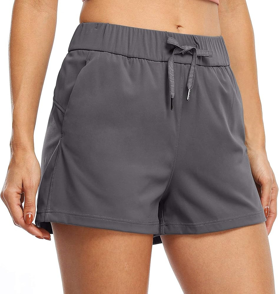 Willit Women's Yoga Lounge Shorts Hiking Active Running Workout Shorts Comfy Travel Casual Shorts wi | Amazon (US)