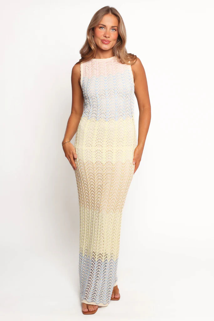 Tanith Maxi Knit Dress - Lime Multi | Petal & Pup (US)