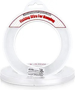 Amazon.com : Clear Fishing Wire, Acejoz 656FT Fishing Line Clear Invisible Hanging Wire Strong Ny... | Amazon (US)