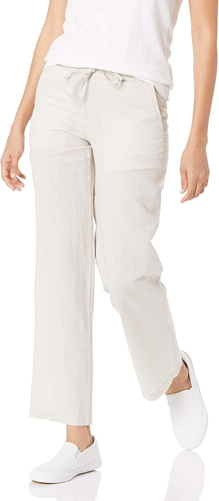 Amazon Essentials Women's Linen Blend Drawstring Wide Leg Pant (Available in Plus Size) | Amazon (US)