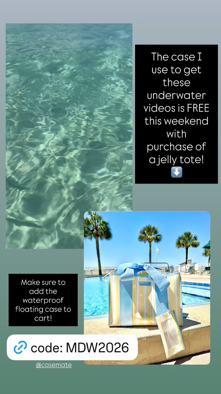 The case I use to get these underwater videos is FREE this weekend with purchase of a jelly tote!
⬇️ Make sure to add the waterproof floating case to cart! @casemate
