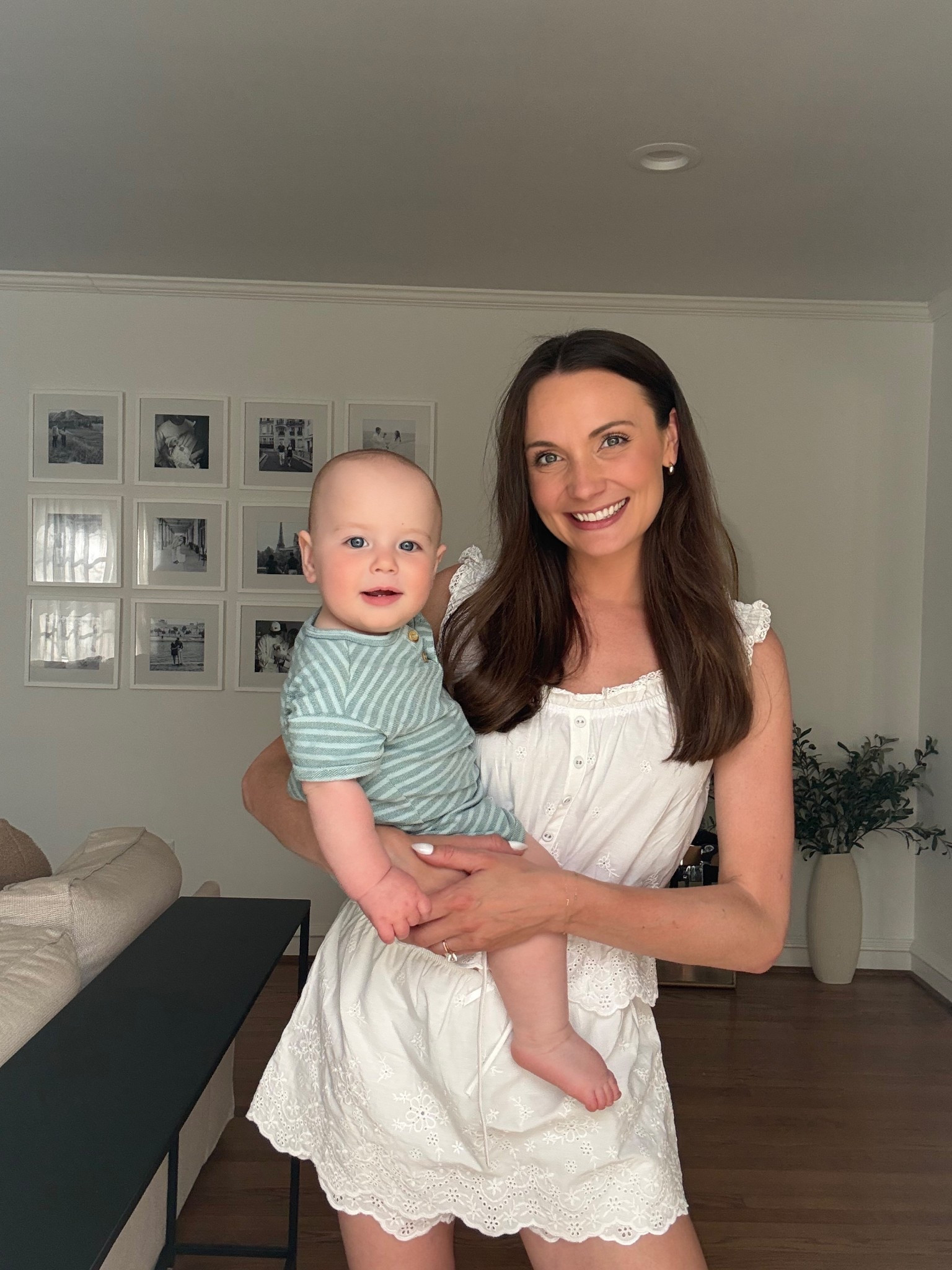Target Linen top and white skirt and baby target set!

#LTKBaby #LTKmomlife #LTKKids