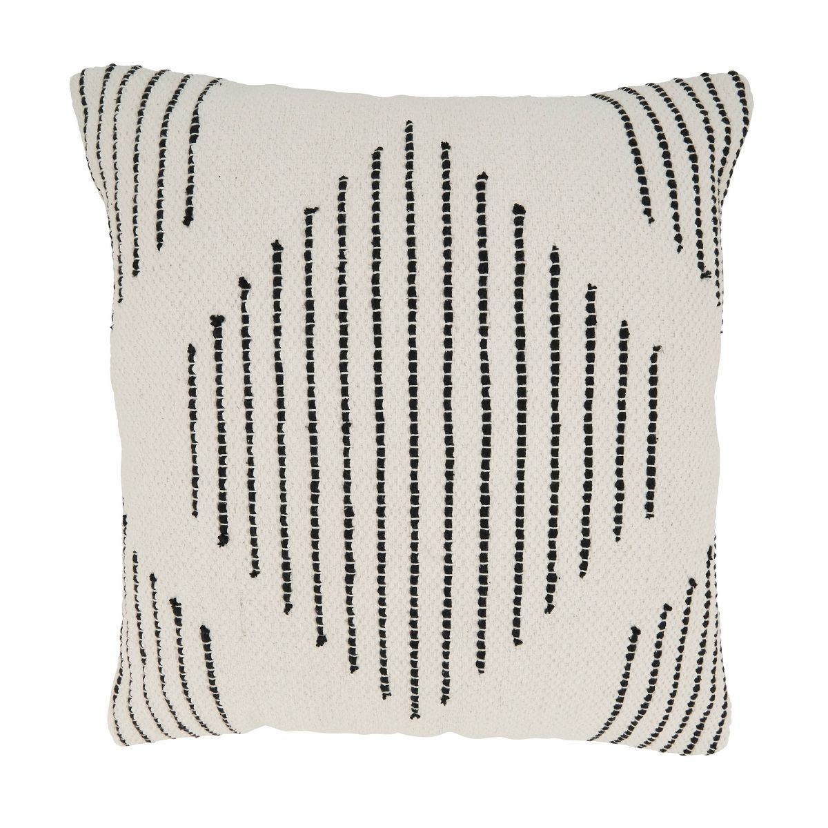 20"x20" Oversize Geometric Grace Diamond Woven Poly Filled Square Throw Pillow - Saro Lifestyle | Target