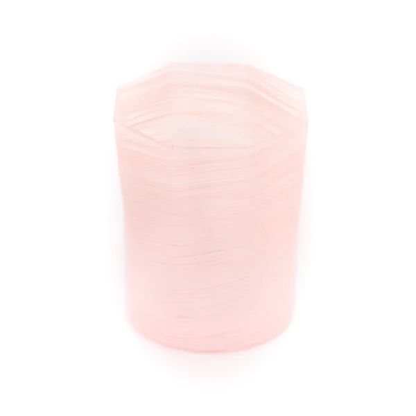 Octagonal Twist Glass, Pale Pink | The Avenue