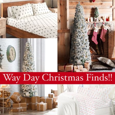 Five Star Way Day Christmas Finds!!  Snag them before they’re gone!!

Pre Lit Flocked Pencil Trees and Pottery Barn dupes for their candy candy and pine tree sheets!! 

#WayDay #Wayfair #Christmas #ChristmasSale #ChristmasDecor #Holidays #HolidayDecor 

#LTKhome #LTKHoliday #LTKsalealert