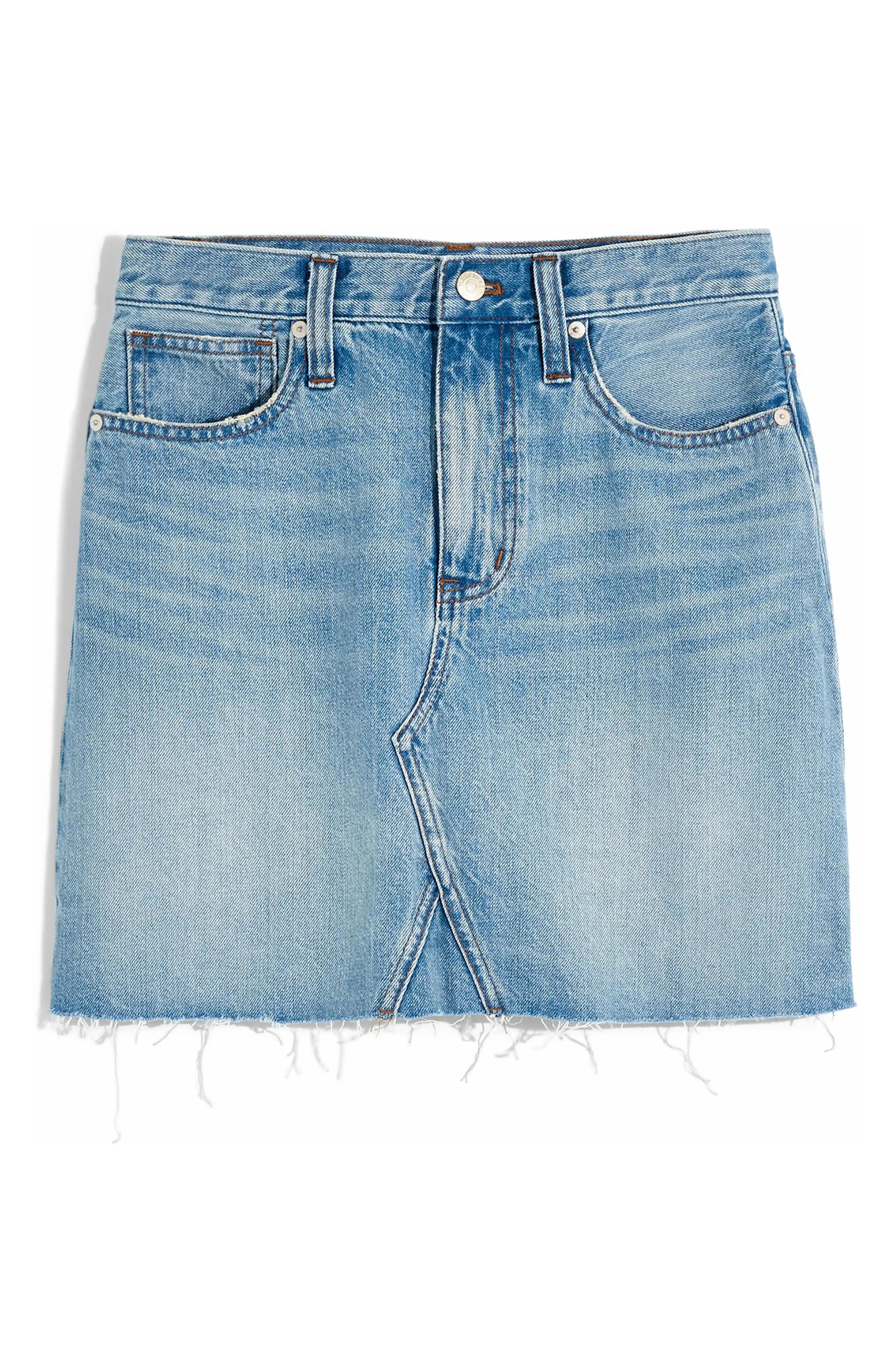 Denim A-Line Miniskirt | Nordstrom