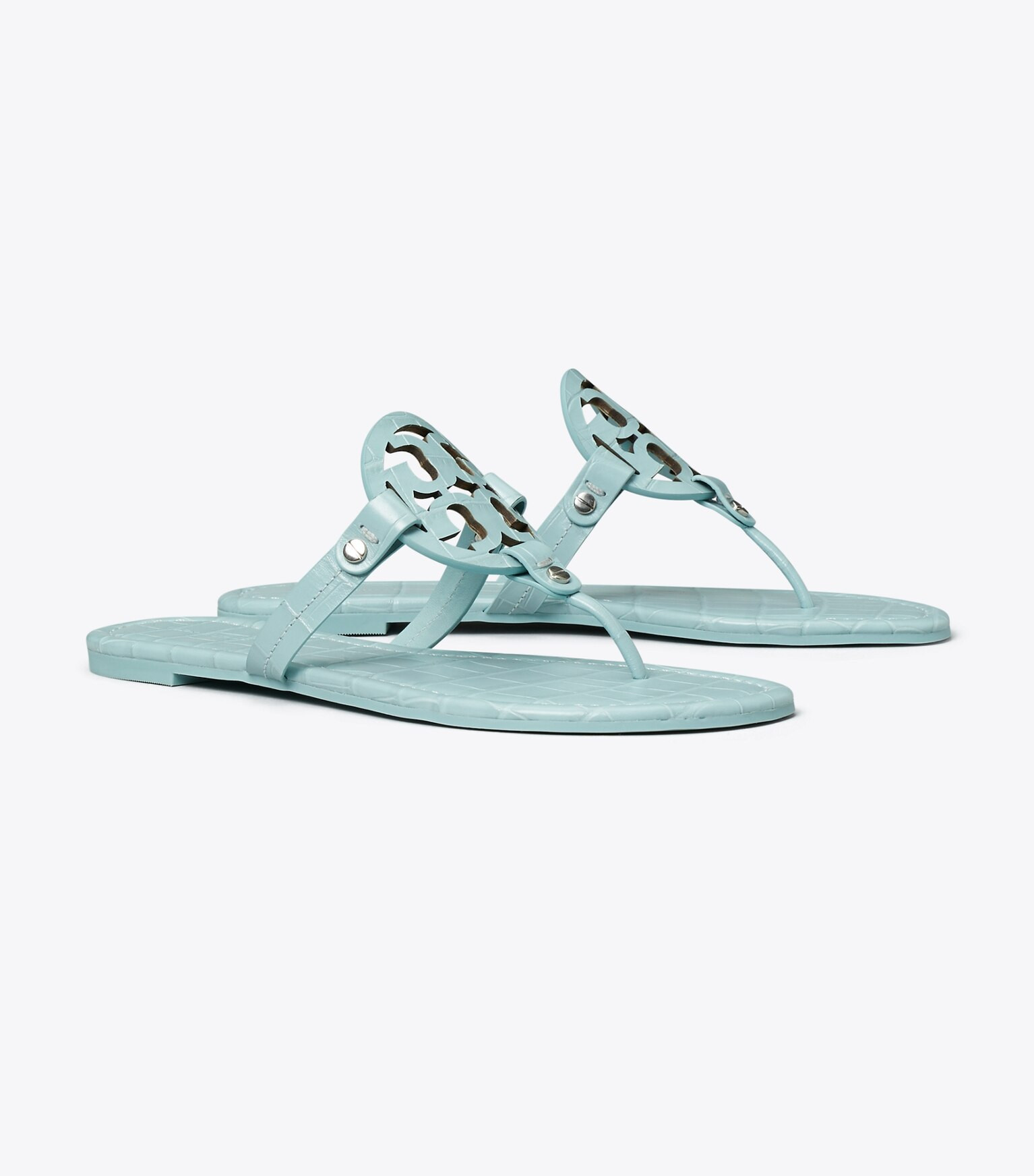 MILLER CROC-EMBOSSED LEATHER SANDAL | Tory Burch (US)