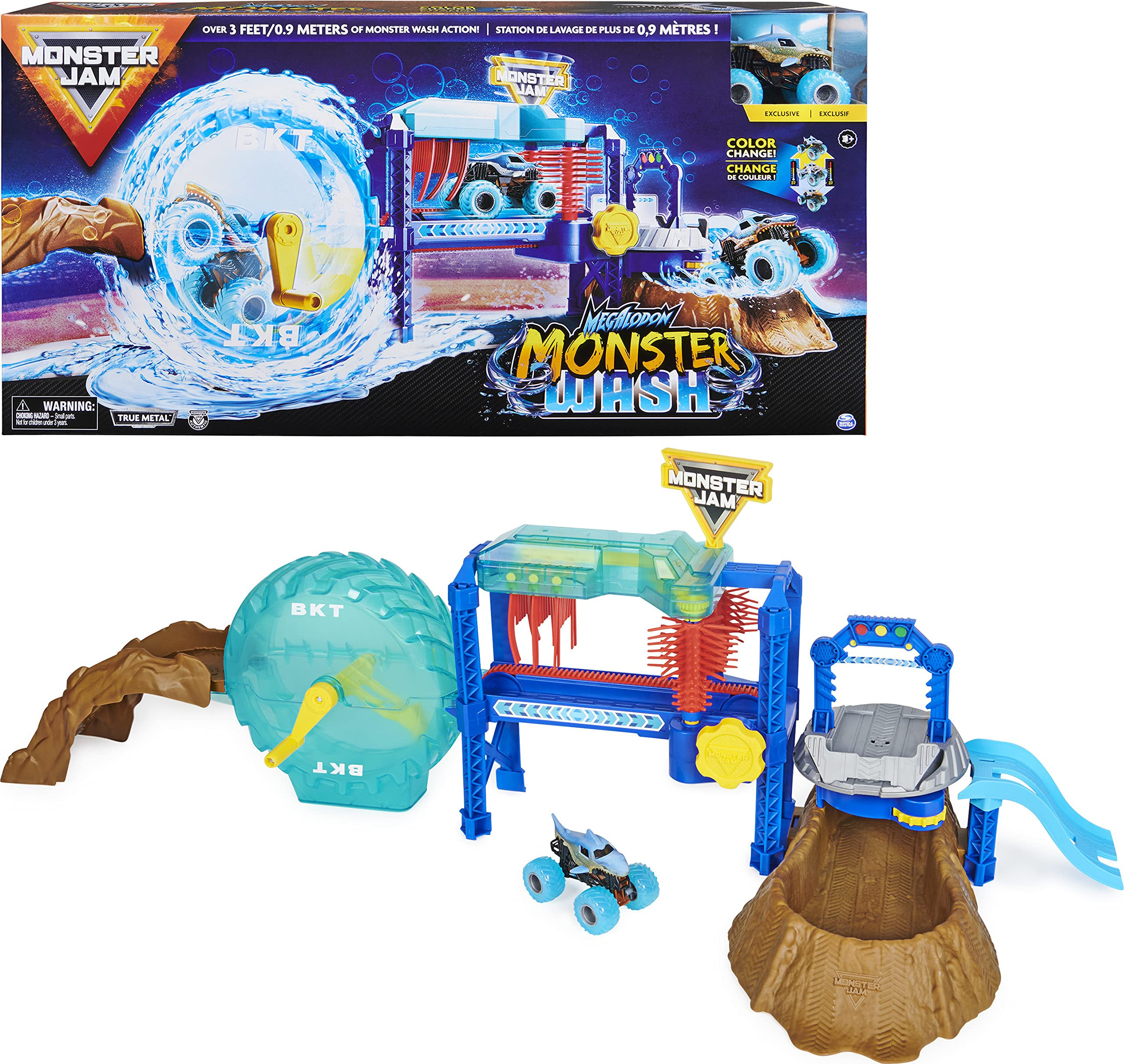Monster Jam, Megalodon Monster Wash, Includes Color-Changing Truck, Interactive Water Play Kids T... | Amazon (US)