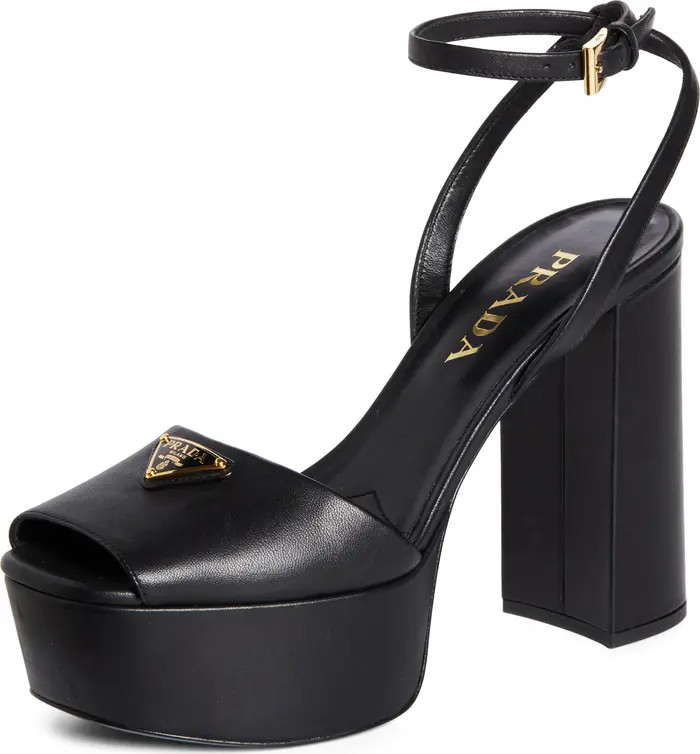 Prada Logo Platform Sandal (Women) | Nordstrom | Nordstrom