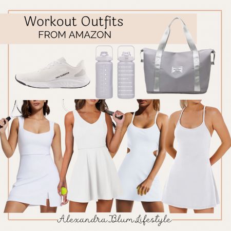 White athletic dress from Amazon!! 

#LTKFindsUnder50 #LTKActive #LTKFitness