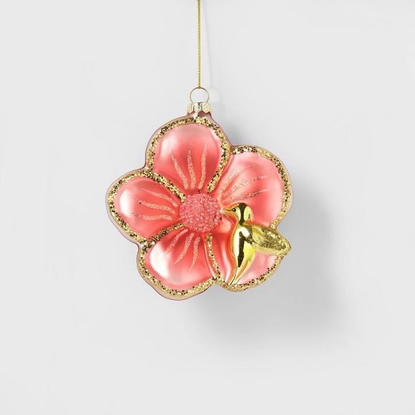 Tropical Flower Christmas Tree Ornament Pink - Wondershop™ | Target
