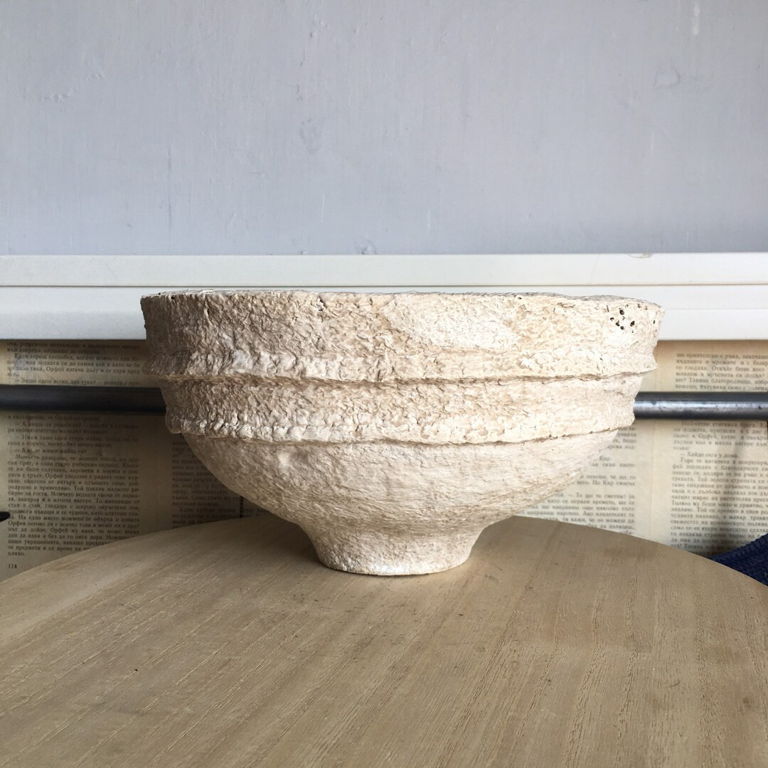 Handmade L large pulp antique inspired wabi sabi recycled paper clay / papier / papier mâché / ... | Etsy (US)