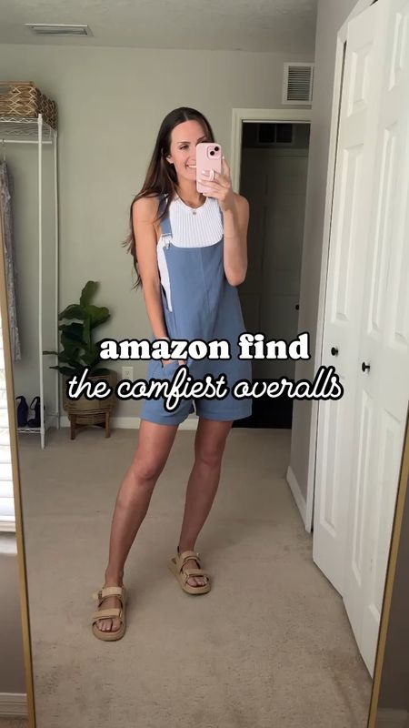 These oversized amazon overalls are a closet staple for me! I’ll be wearing them all spring & summer!!
They come in tons of colors.

**sizing:
Overalls: m, I sized up one
Sandals: 8.5, fit tts for me
White sweater tank: m, I sized up, form fitting.

#amazonfashion #getthelookforless #amazonfinds #amazonstyle #springoutfit #summeroutfit #casualoutfit

#LTKfindsunder50 #LTKVideo #LTKsalealert