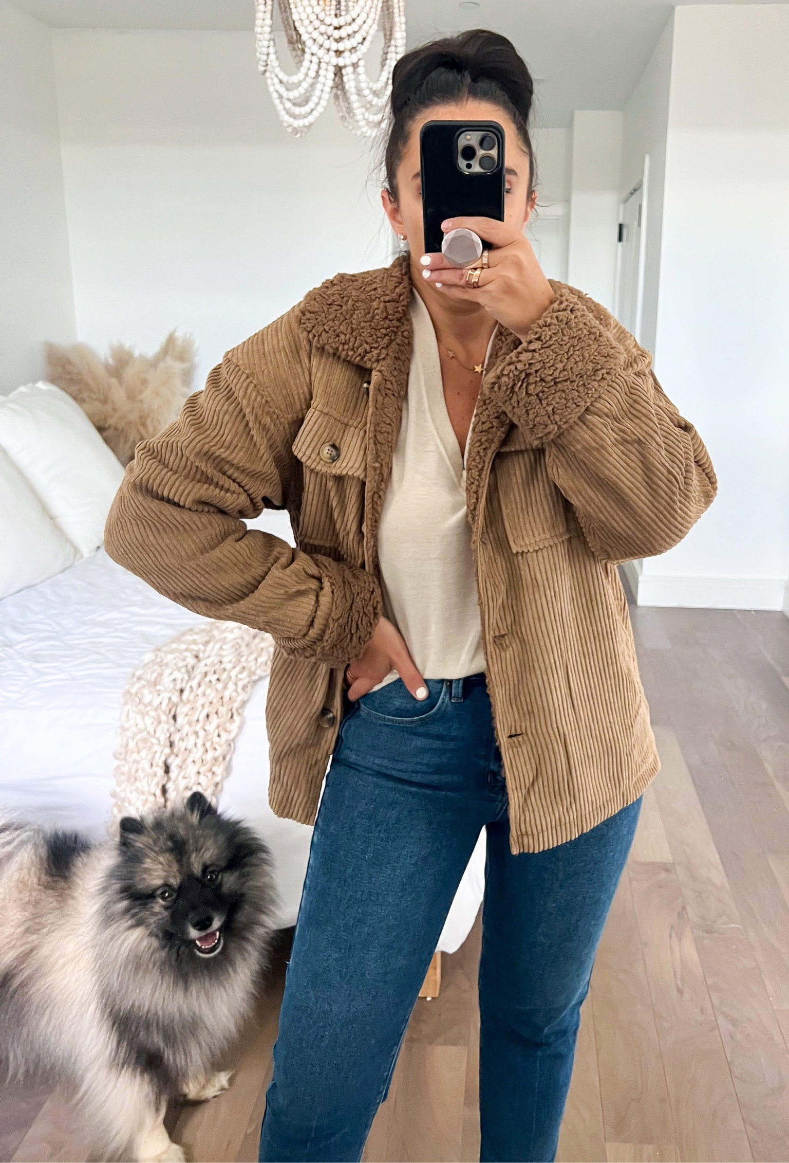 Wubby fleece wearing size small. Tee wearing size medium 