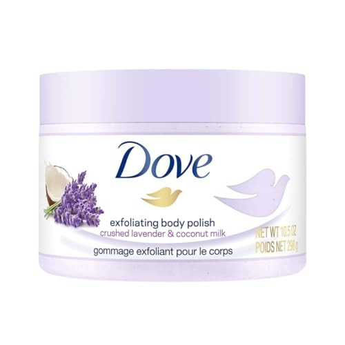 Dove Exfoliating Body Polish Body Scrub Crushed Lavender & Coconut Milk 10.5 oz | Amazon (US)