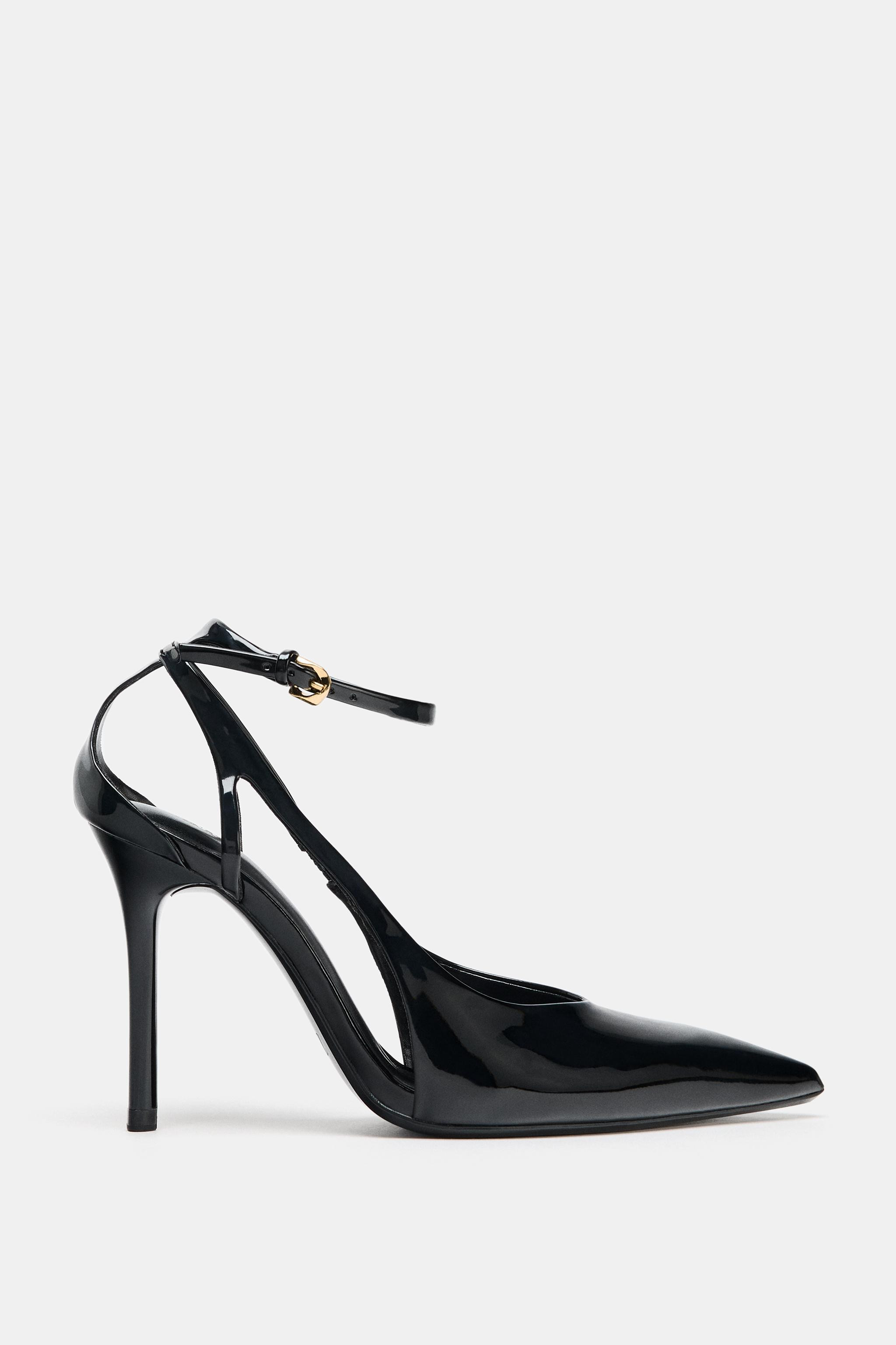PATENT FINISH SLINGBACK HEELS | Zara US