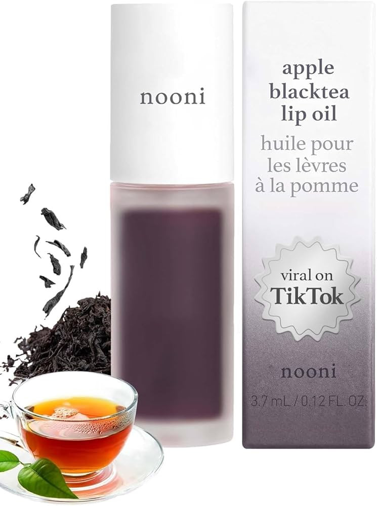 NOONI Korean Vegan Lip Oil - Appleblacktea | Lip Stain, Enriching, Tinting Dry Lips with Apple Se... | Amazon (US)