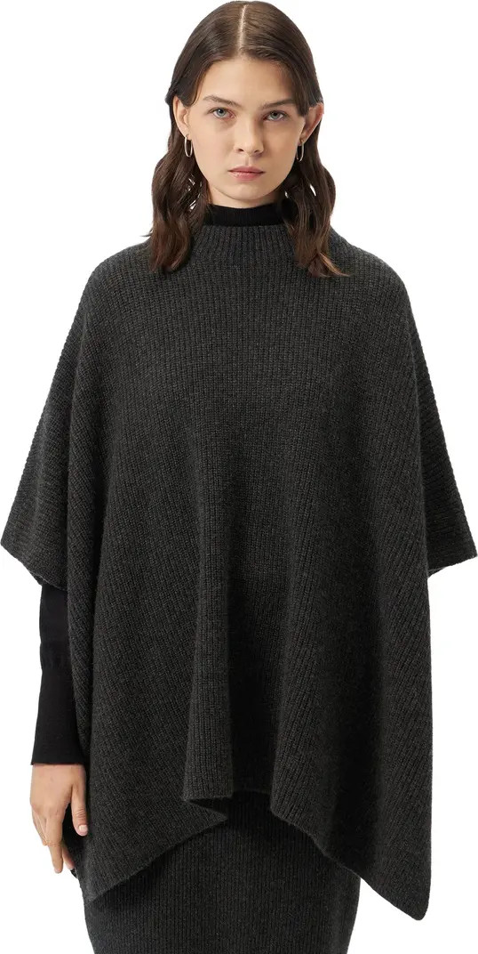 GOBI Mongolian Cashmere Rib-Knit Cashmere Poncho | Nordstrom | Nordstrom