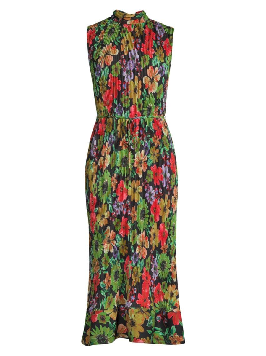 Melina Wildflower Garden Midi-Dress | Saks Fifth Avenue