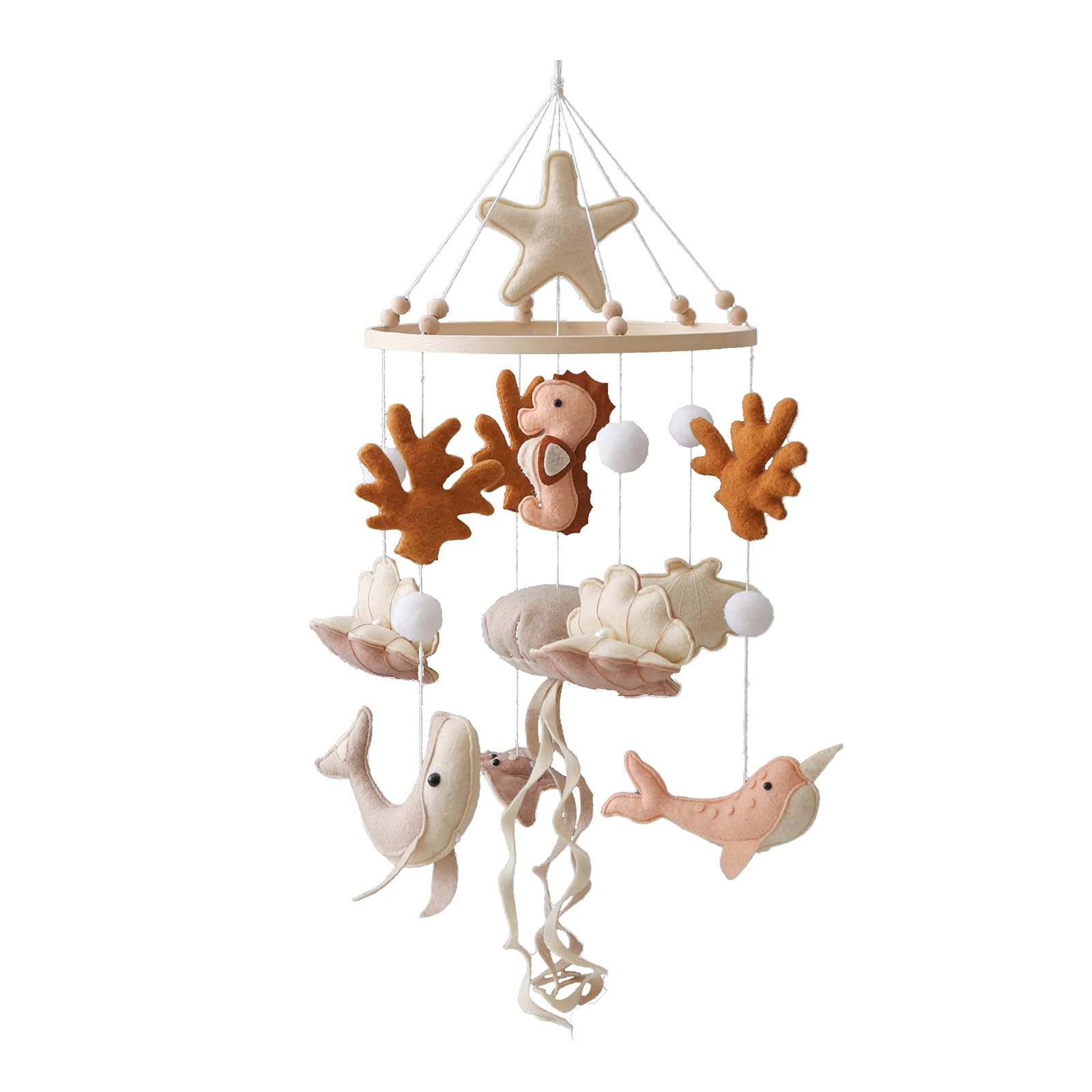 Ocean Nursery Mobile for Boys Girls Gender-Neutral Crib Mobile Seahorse Jellyfish Manta Californi... | Amazon (US)