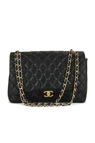 Chanel Lambskin Jumbo Flap Bag in Black | FWRD 