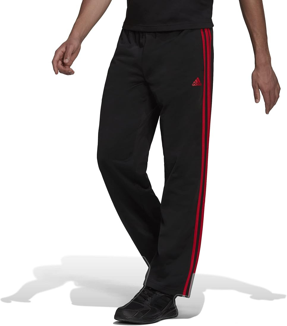 Adidas mens Essentials Warm-up Open Hem 3-stripes Tracksuit Pants | Amazon (US)