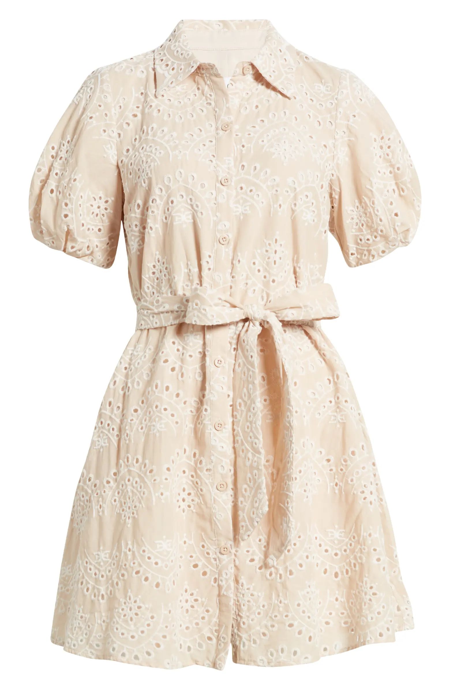 Short Sleeve Eyelet Shirtdress | Nordstrom