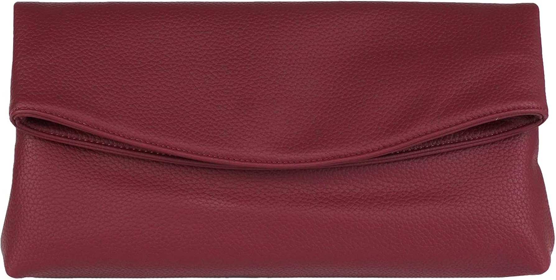 JNB Faux Leather Oversize Foldover Clutch | Amazon (US)