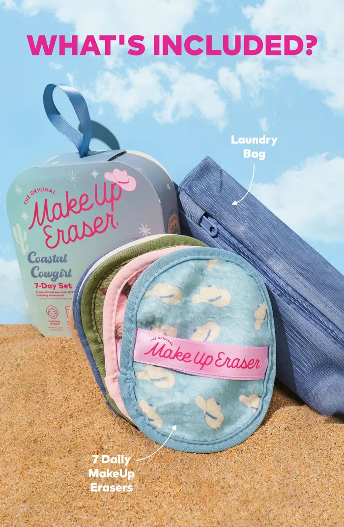 Coastal Cowgirl 7-Day Reusable MakeUp Eraser Set | Nordstrom