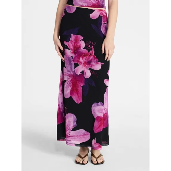 No Boundaries Mesh Maxi Skirt, Women's XXS-XXL - Walmart.com | Walmart (US)