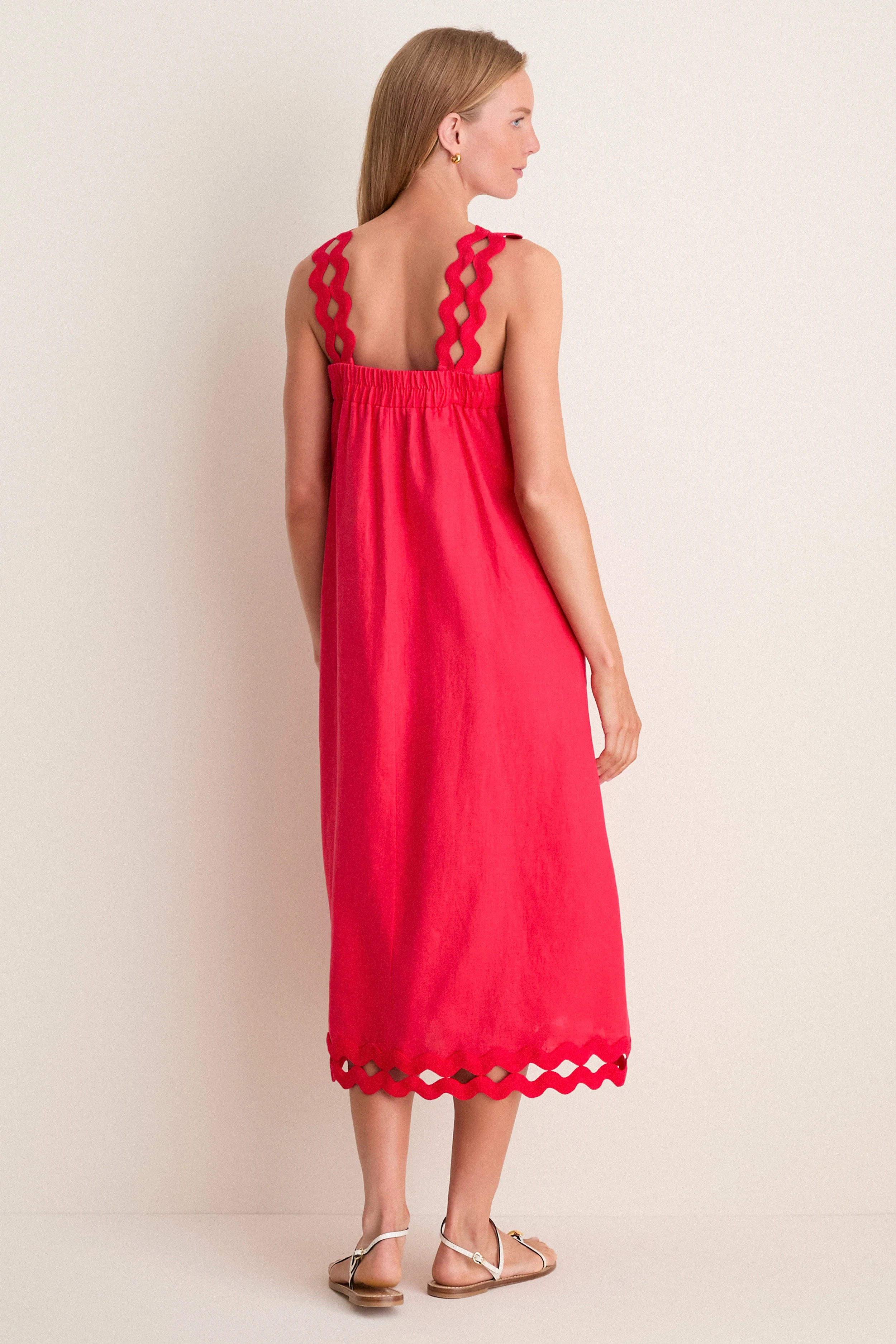 Cherry Ric Rac Linen Ellis Dress | Tuckernuck (US)