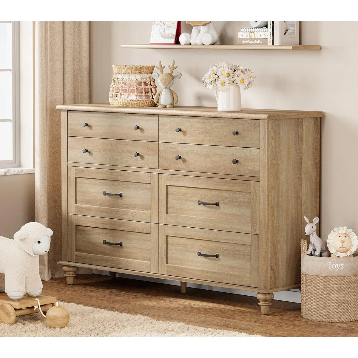 Teen Dresser For Kids Room, 8 Drawer Dresser For Bedroom | Wayfair North America