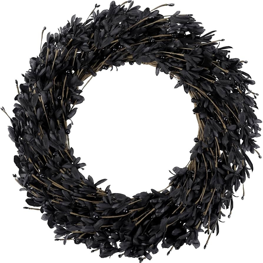 20'' Artificial Forsythia Wreath Spring Summer Fall Winter Wreaths for Front Door with Berries Si... | Amazon (US)