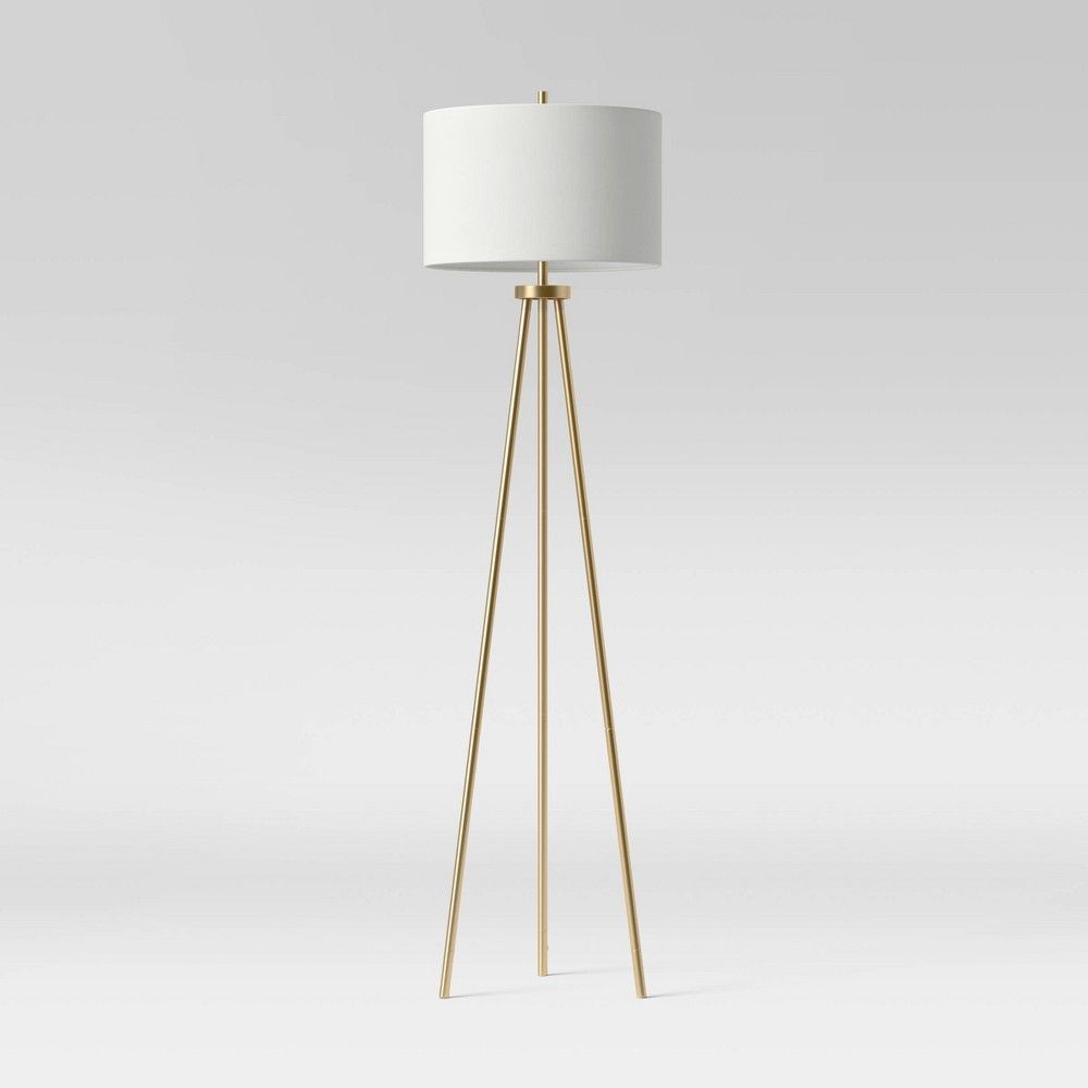 Ellis Tripod Floor Lamp Brass/White - Project 62 | Target