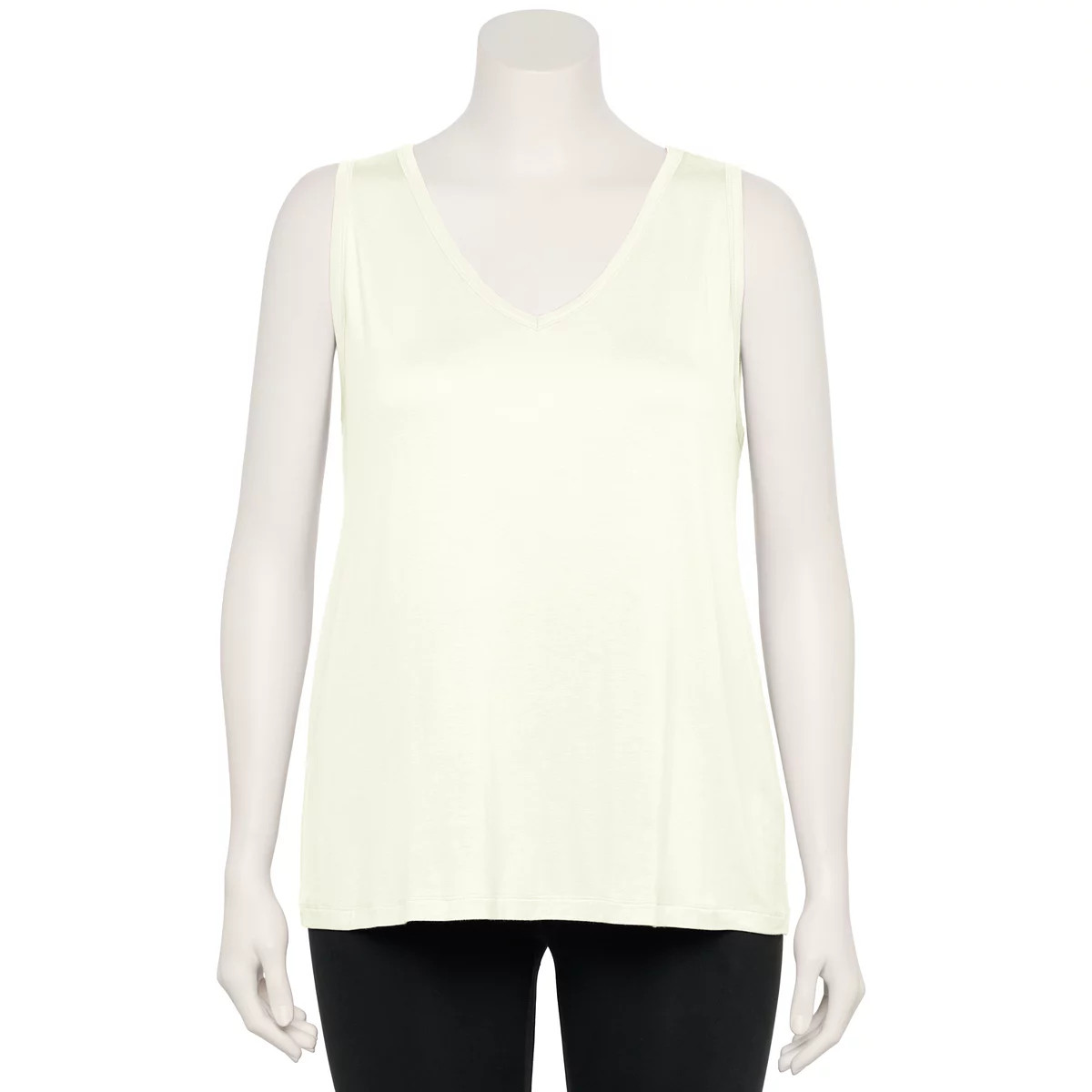 Plus Size Nine West Essential Easy V-Neck Tank | Kohl's