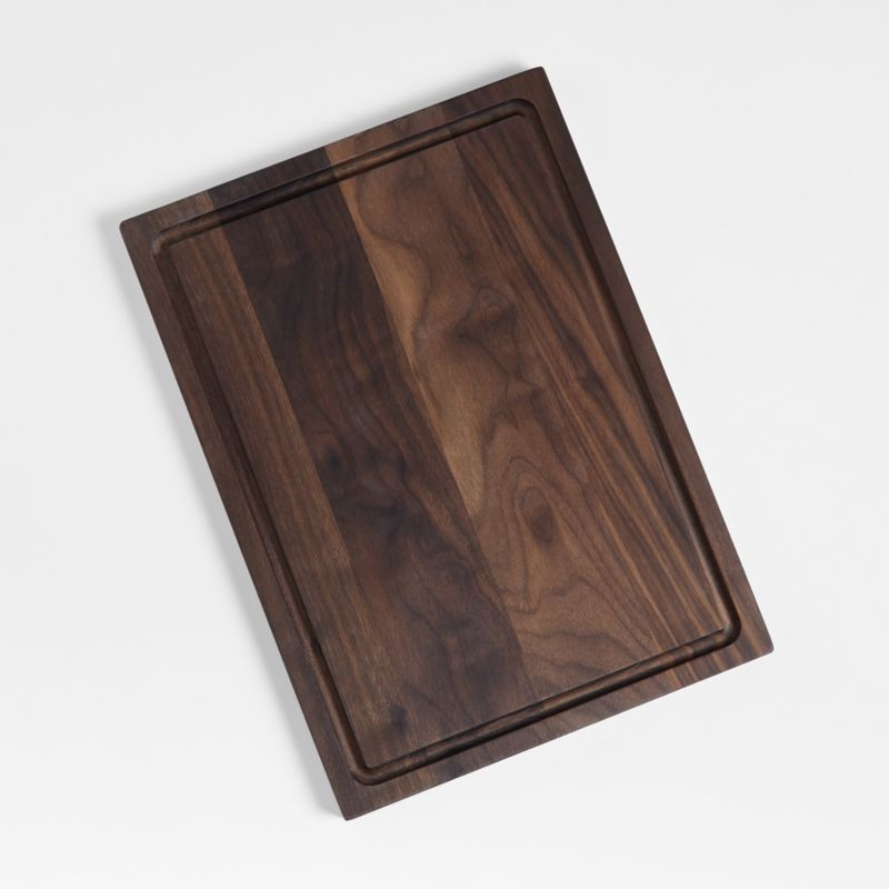 Crate & Barrel Reversible Walnut Wood Cutting Board/Cheese Serving Board 18"x13"x0.75" + Reviews ... | Crate & Barrel