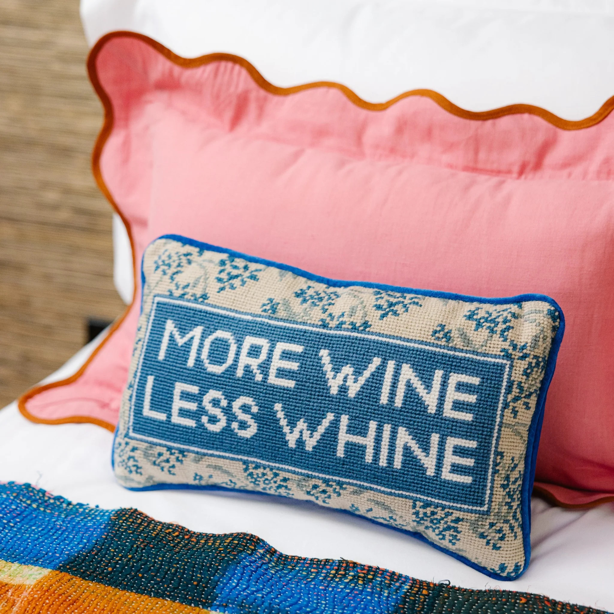 Furbish Studio - More Wine Needlepoint Pillow | Furbish Studio