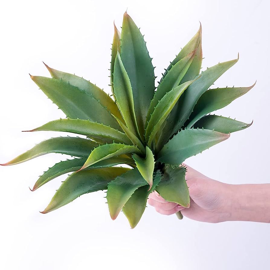 Veryhome Succulents Plants Artificial Aloe Plant, 12.5Inch Large Faux Succulents Unpotted, Premiu... | Amazon (US)
