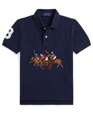 Polo Ralph Lauren Boys 2-7 Triple-Pony Short-Sleeve Polo Shirt - Macy's | Macy's