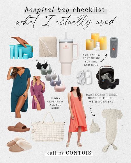Pregnancy hospital bag checklist! Here’s the items I actually used before after and during labor at the hospital. 👶🏼

| maternity clothes, postpartum clothes, pregnancy, mama to be, new mom, pregnant, baby on the way | 

#LTKitbag #LTKbump #LTKbaby