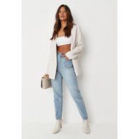 Light Blue Highwaisted Clean Mom Jeans | Missguided (US & CA)