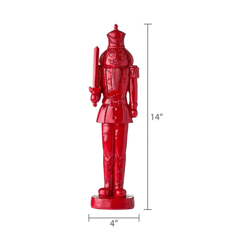 Decorative Nutcracker, Red, 13.8", by Holiday Time | Walmart (US)