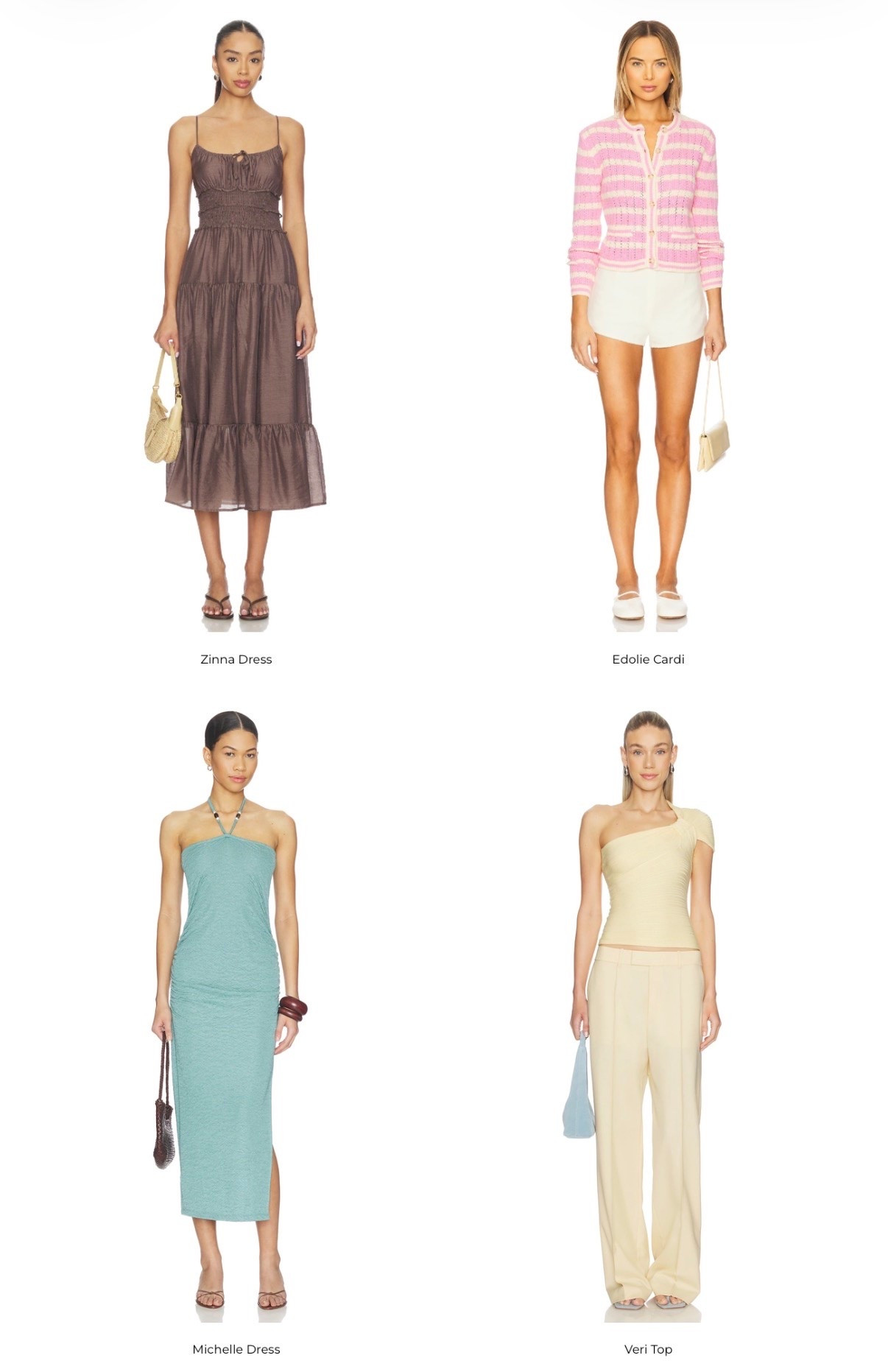 New Arrivals from Revolve! 
Fashion inspo for your Spring & Summer wardrobe ☀️❤️



#tony Bianco heels 
#ralph Lauren polo
#maxi dress
#midi dress
#brown dress
#beach dress
#dinner date outfit
#casual dress
#happy hour outfit
#vacation dress
#raffia shoulder bag 
#wedge sandal
#brown sandals
#halter dress
#kitten heels
#strappy heels
#leather shoulder bag 
#brown handbag 
#matching set
#off the shoulder top
#yellow top
#yellow trailered dress pants 
#blue hobo shoulder bag 
#pink stripe cardigan
#dressy cardigan sweater
#white linen micro shorts 
#white ballet flats 
#jenny bird silver earrings 
#fashion inspo
#outfit collage 
#outfit inspo 
#summer outfit inspo
#summer style
#designer fashion 
#ootd