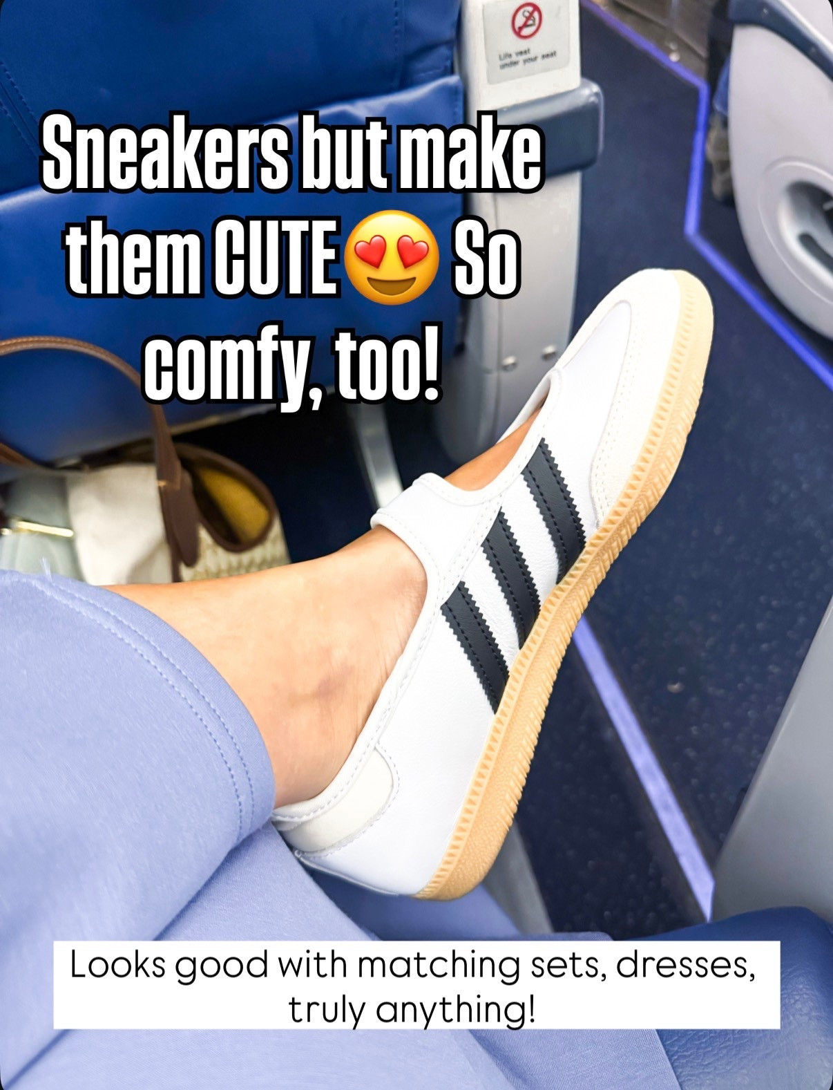 My travel must haves! My travel essentials. Adidas samba jane - runs a little bit, but I didn’t sized out because you can tighten the strap. You can wear these with or without socks. Ballet sneakers. Travel shoes. White sneakers. Europe trip. Walking sneakers. 

#LTKActive #LTKootd #LTKTravel