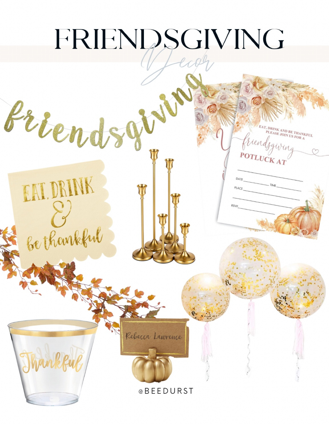 Friendsgiving decor from Amazon. perfect and affordable decor touches to make the day special! 

#LTKparties #LTKHoliday #LTKfindsunder50