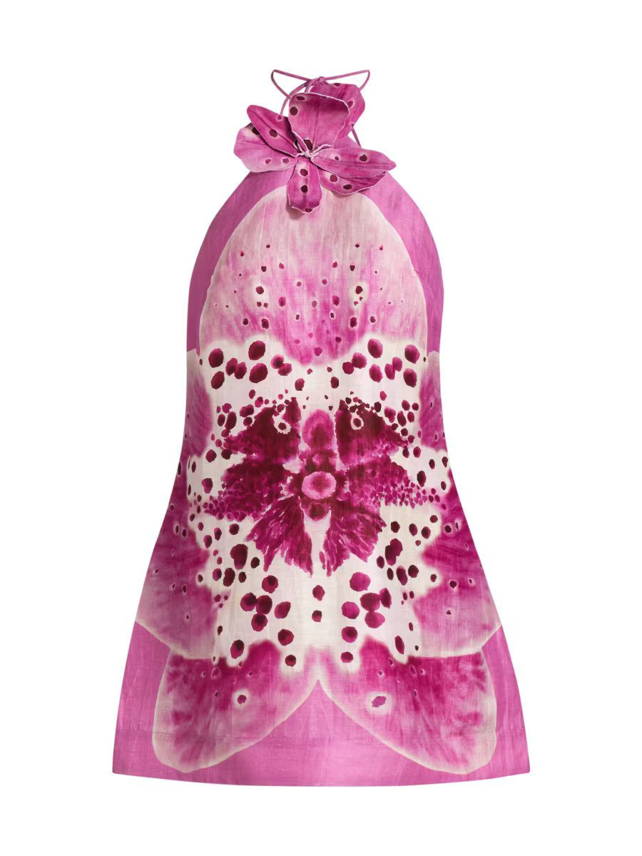 Everlee Orchid Print Minidress | Saks Fifth Avenue