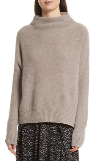 Women's Vince Cashmere Funnel Neck Pullover, Size Small - Beige | Nordstrom